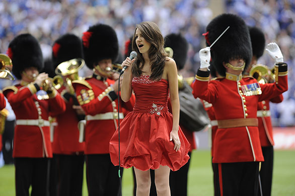 FA Cup Final: National anthem is sung by Faryl Smith