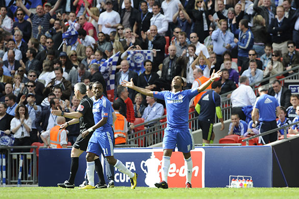 FA Cup Final: Didier Drogba basks in the moment after opening the scoring
