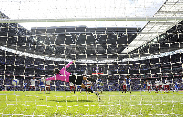 FA Cup Final: Didier Drogba scores the only goal of the game from a free-kick