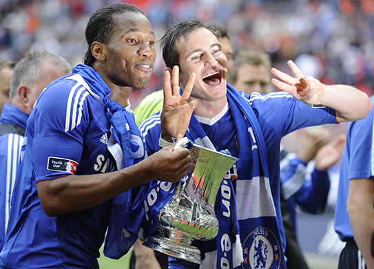 FA Cup Final: Drogba and Lampard celebrate their win