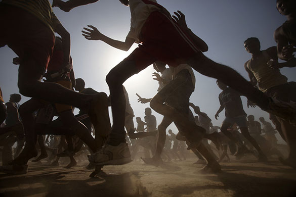 24 hours in pictures: Indian army recruitment rally