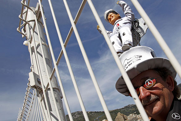 Monaco grand prix: Michael Schumacher fan