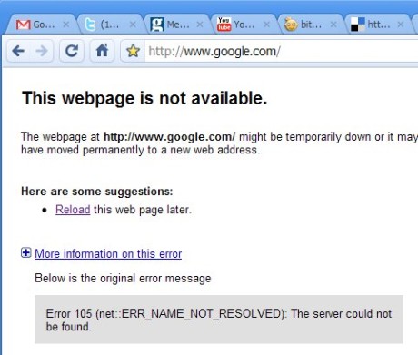 Chrome browser screen