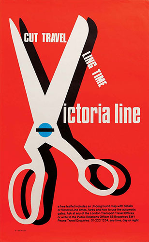 art nouveau poster: victoria line