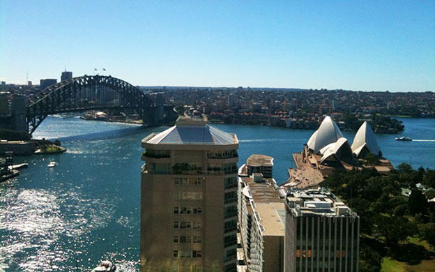 show & tell: Goulding: view from hotel in Sydney