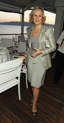 Cannes fashion: Glenn Close in a tonal outfit