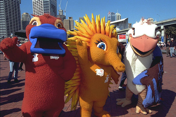 Olympic mascots: 2000 - Sydney, Australia: 'Syd', 'Millie' and 'Olly' three Olympic mascots