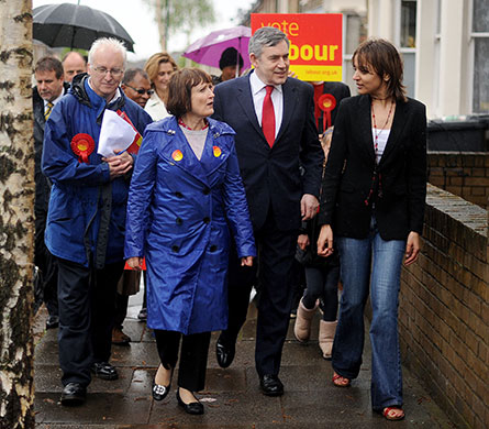Election campaign: Gordon Brown and Tessa Jowell campaign on the streets of South London