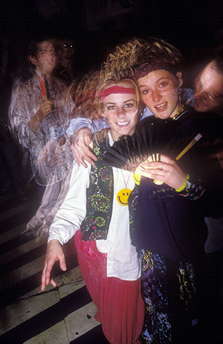 PYMCA: 1988: Acid house ravers at Shoom at the Arena club, London