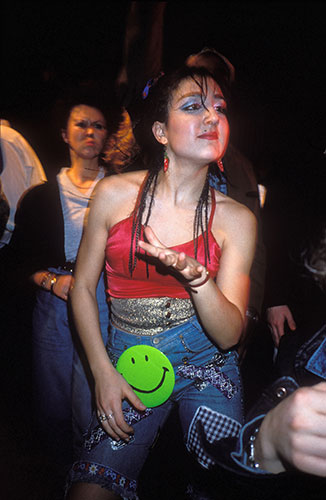 PYMCA: 1988: A raving girl at The Trip @ Astoria, London
