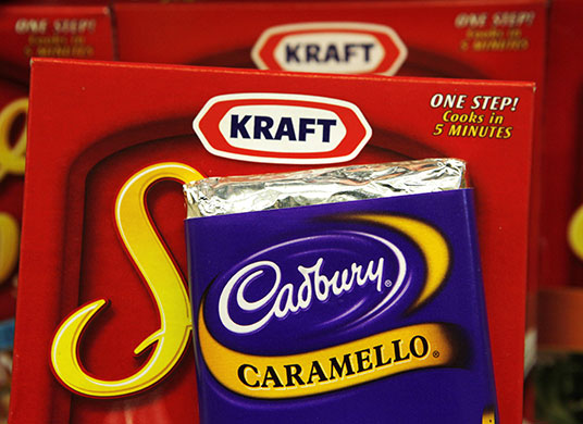 Week in business: Cadbury chocolate is posed next to a box of Kraft's Stove Top