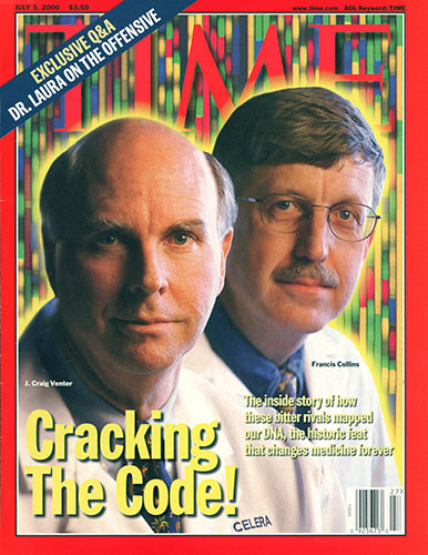 Craig Venter: Craig Venter and Francis Collins on the cover of Time
