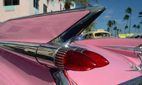 Pink Cadillac Miami Beach Has America seen the back of gasguzzlers such as 