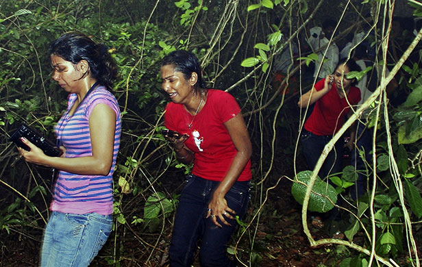 Indian Plane Crash: Relatives of victims of a plane crash near the crash site in Mangalore