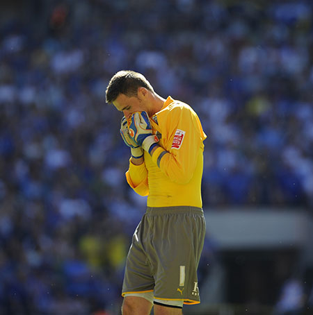 Play Off Final: Cardiff keeper David Marshall can't bare to watch at the end