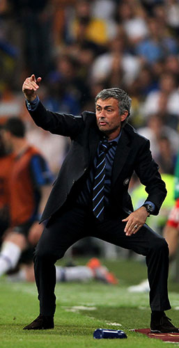 Champions League Final: Jose Mourinho gestures on the touchline