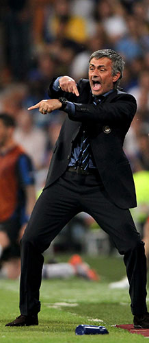 Champions League Final: Jose Mourinho gestures on the touchline