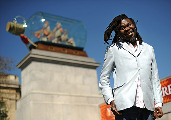 Nelson on fourth plinth: Artist Yinka Shonibare in Trafalgar Square