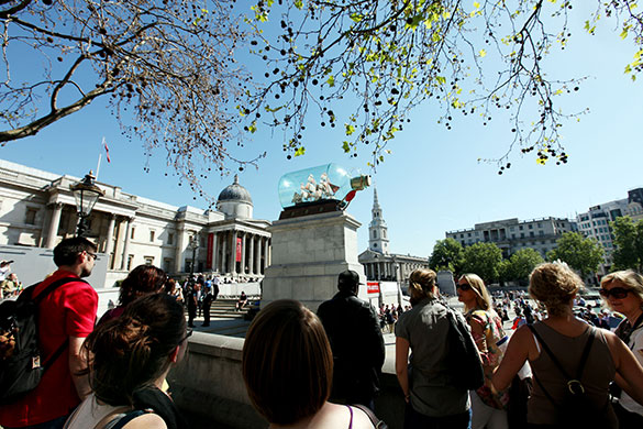 Nelson on fourth plinth: HMS Victory returns to Trafalgar. Fourth Plinth in Trafalgar Square