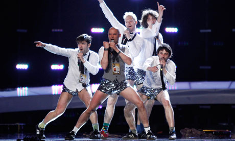 InCulto from Lithuania rehearse for the Eurovision Song Contest in Oslo.