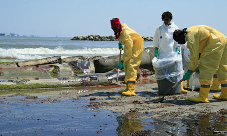 BP faces criticism over the chemicals it is using to disperse the 
oil slick