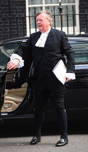 state opening: Ken Clarke arrives at Downing Street 