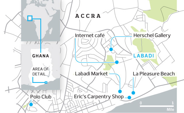 Accra gallery: Accra map