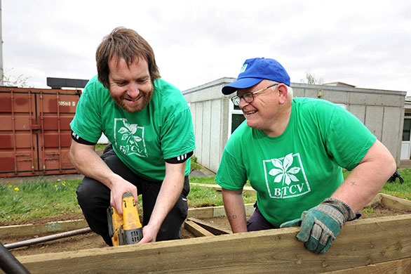 BTCV: BTCV Voluinteers making planters