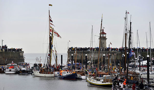 Dunkirk little ships: Some fifty original Dunkirk boats depart for Dunkirk from Ramsgate