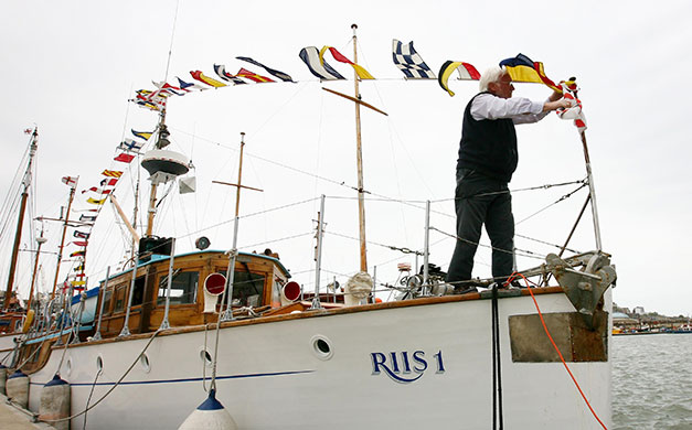 Dunkirk little ships: Alan Jackson prepares his boat Riis 1, one the Little Ships