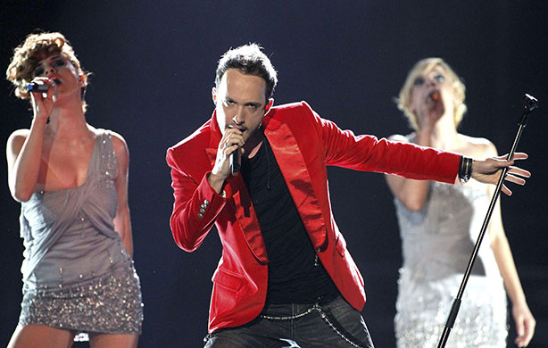 Eurovision semi finals: Brajic from Bosnia and Herzegovina performs his songlenor Arena in Oslo