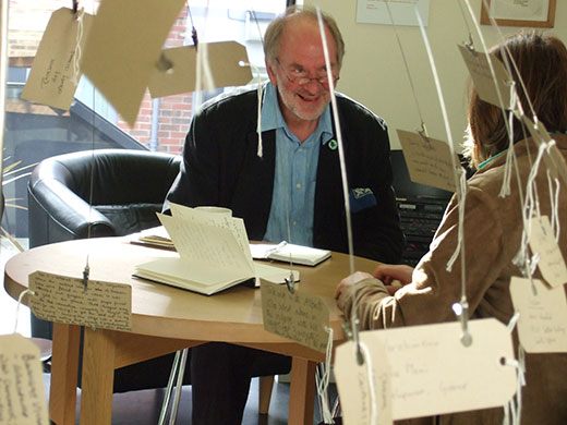 Dying villages: Tom Pow during his residency at the Scottish Poetry Library