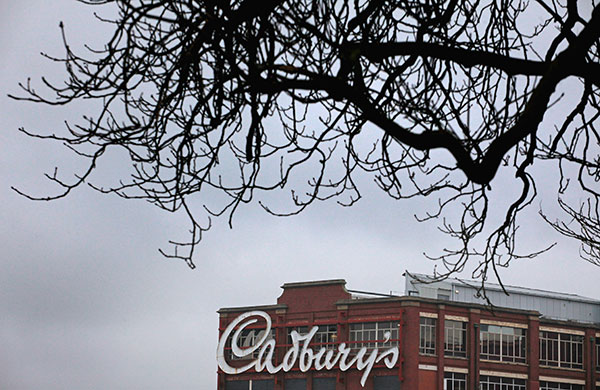 Week in Business: The Cadbury's logo outside the Somerdale factory in Keynsham in January