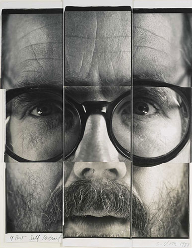 Polaroid Collection: 9 Part Self Portrait by Chuck Close