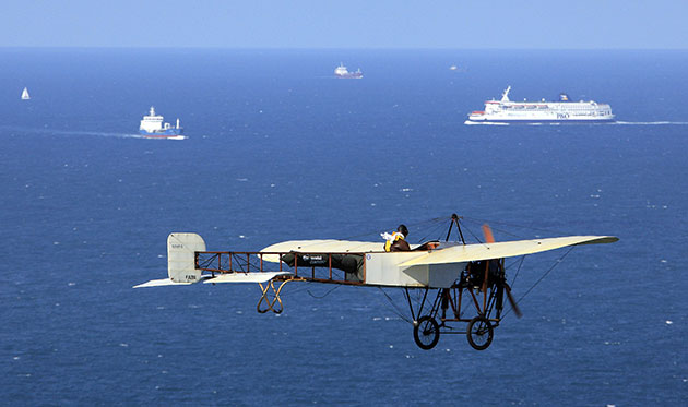 Channel crossings: 2009: Edmond Salis, a French pilot on his way to Dover