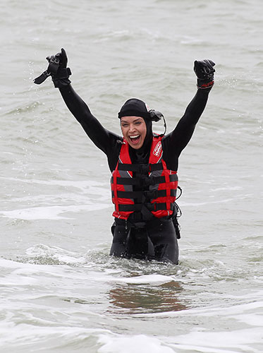 Channel crossings: 2009: Christine Bleakley in the Thomson Sport Relief Water Ski Challenge