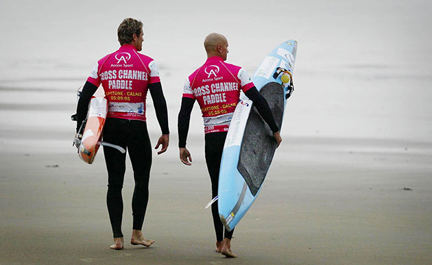 Channel crossings: 2005: Olympic Rower James Cracknell (left) who alongside Pete Craske