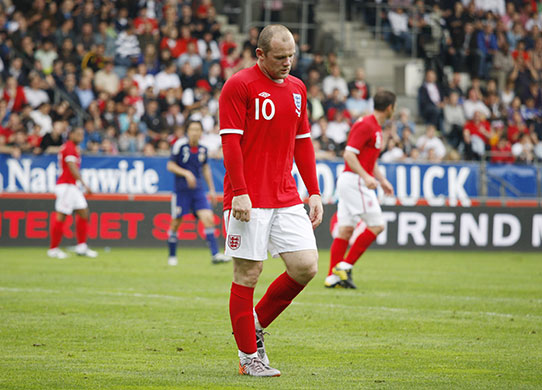 England v Japan: Wayne Rooney looking dejected