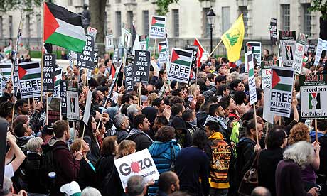 Gaza protesters in London