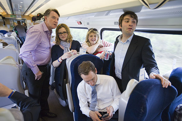 Martin Argles election: Labour team on a train from the North east to London