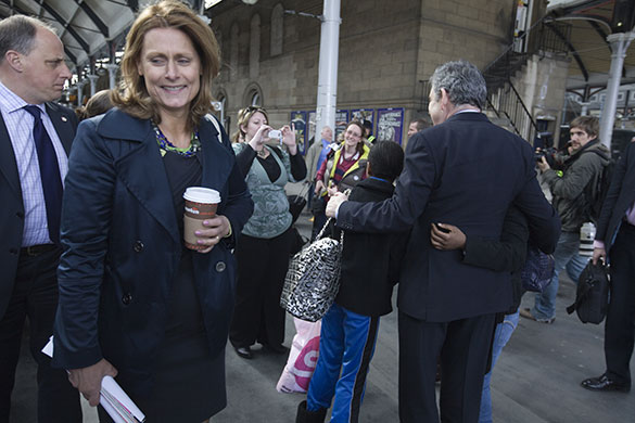 Martin Argles election: 1 May: Sarah Brown accompanies her husband during a visit to Newcastle 