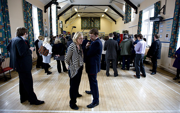 Martin Argles election: Iain Bundred and Sue Nye talk at Blidworth Oaks Primary School in Sherwood