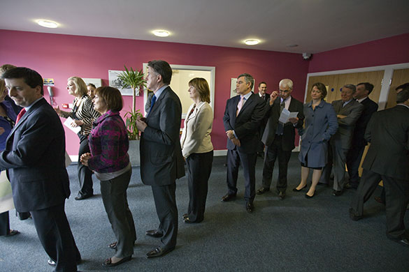 Martin Argles election: Members of the cabinet line up in Birmingham before poster launch.