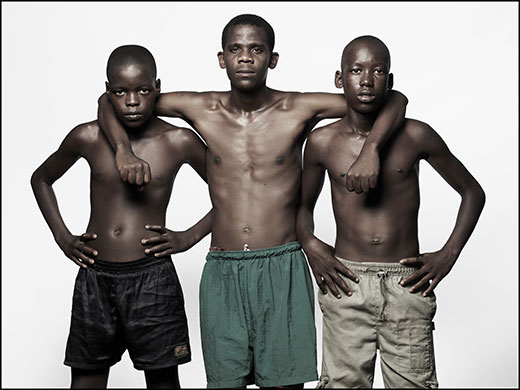SA: Grass roots football: Nmangiso Manqoba, 13, Mongezi Mtolo, 18, and Syabonga ­Shuzwayo, 15