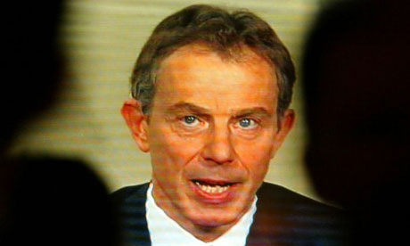 Tony Blair addresses the nation at the start of the Iraq war in March 2003 