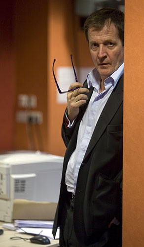 Martin Argles with Labour: Alastair Campbell at Granada Studios in Manchester 