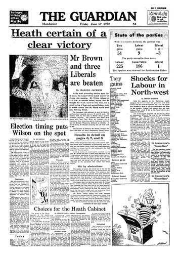 General election fronts: x10 - 1970 front page