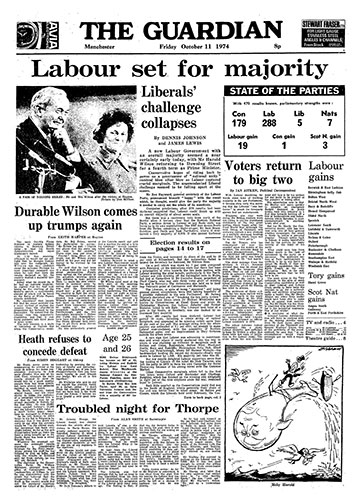 General election fronts: x12 - October 1974 