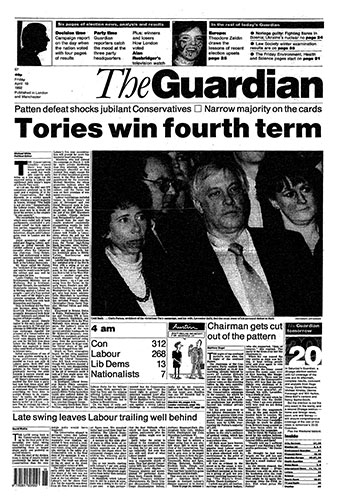 General election fronts: x15 - 1992