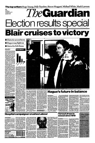 General election fronts: xx - 2001